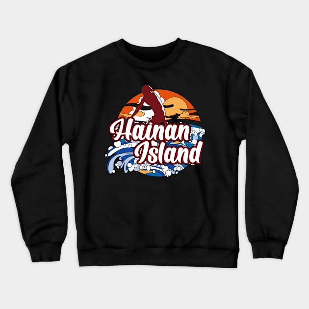 Hainan Island surfing trip gift. Perfect present for mother dad father friend him or her Crewneck Sweatshirt by SerenityByAlex
